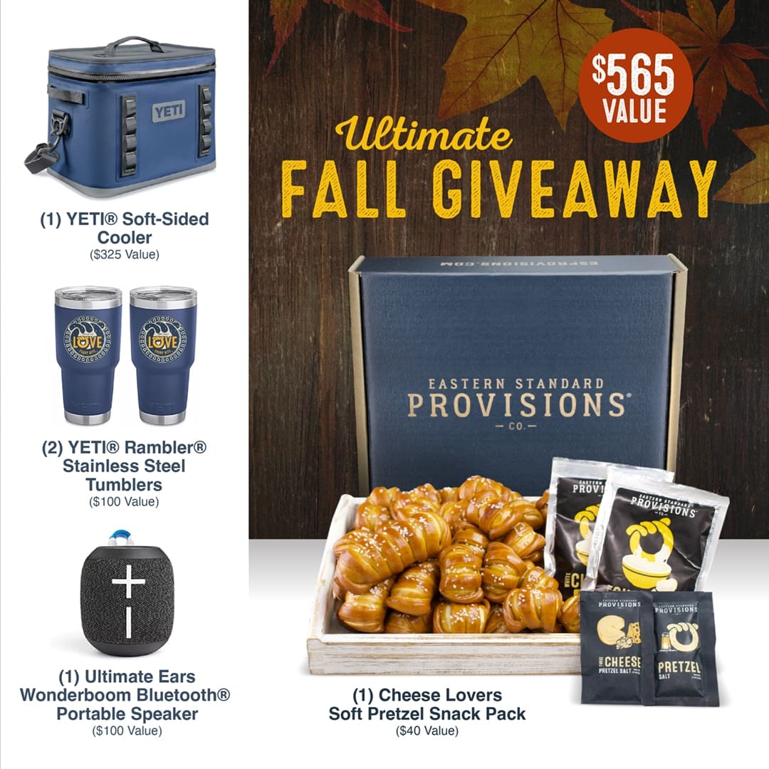 Win a Yeti Soft Sided Coolers, Rumbler, Ultimate Ears Bluetooth Speaker