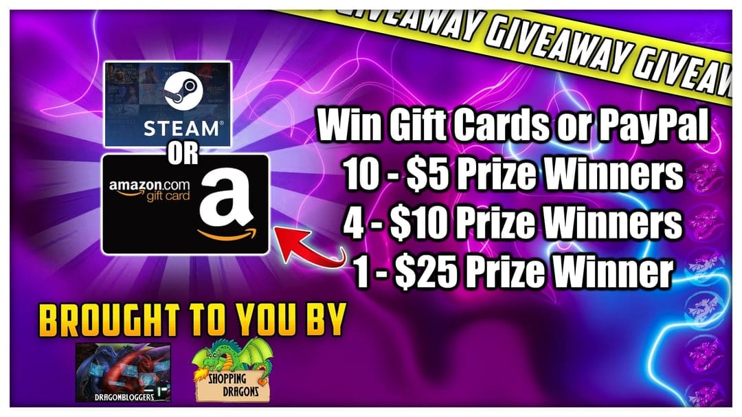 WIN an Amazon Gift Card Or Steam Gift Card Or Paypal
