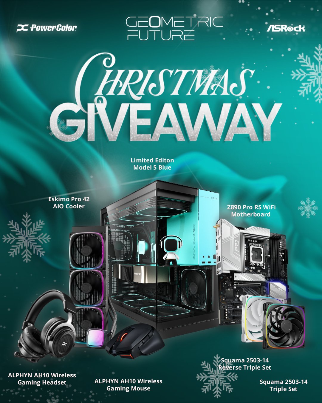 WIN PC Gaming Gear from Geometric Future, ASRock and PowerColor VQOcp