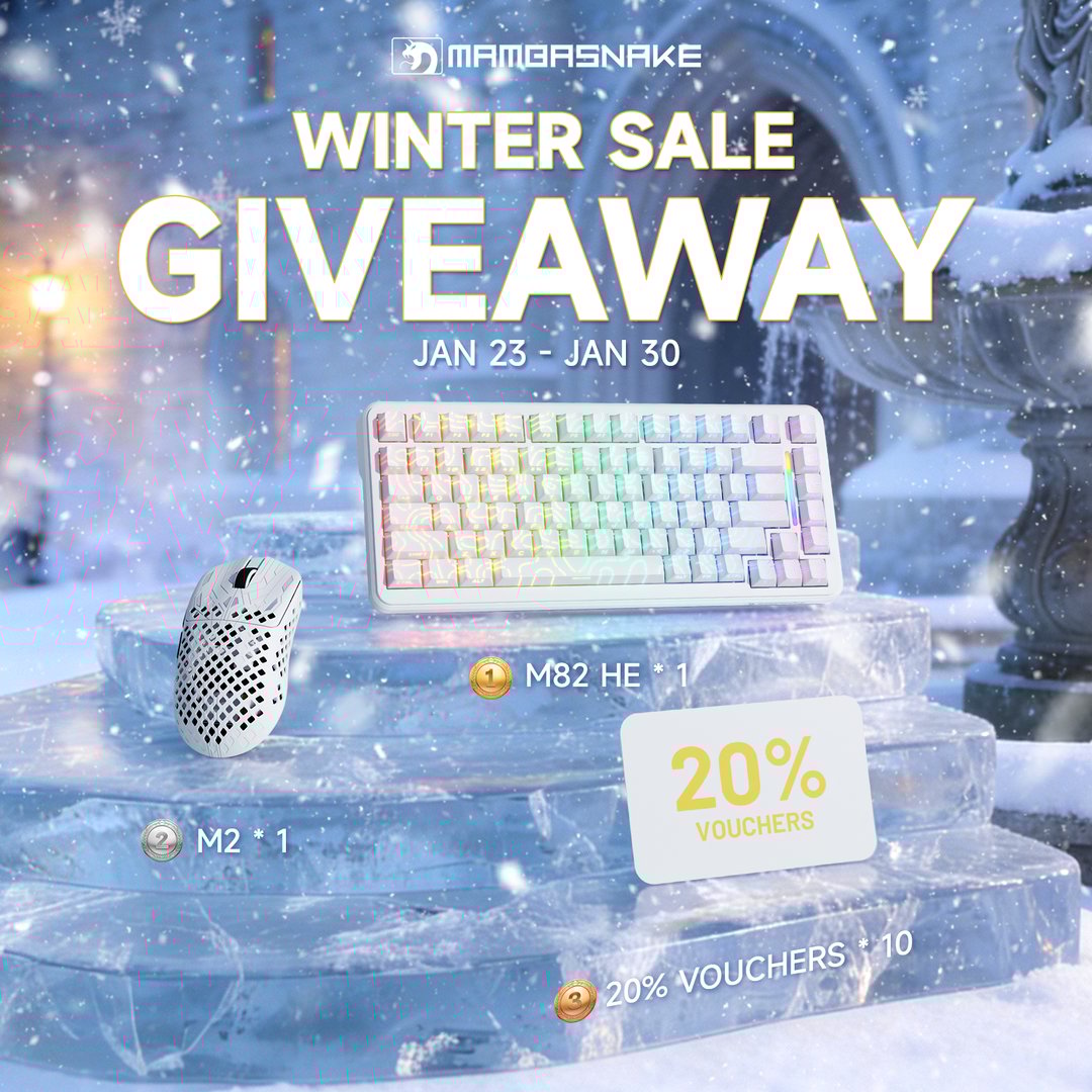 WIN an M82 HE Keyboard, M2 Carbon Fiber Mouse, or 20% Off Voucher