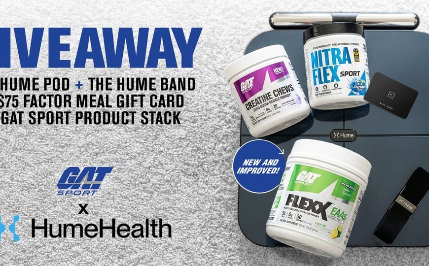 WIN a Hume Pod + Band, $75 Factor Meal Gift Card, and GAT Sport Product Stack