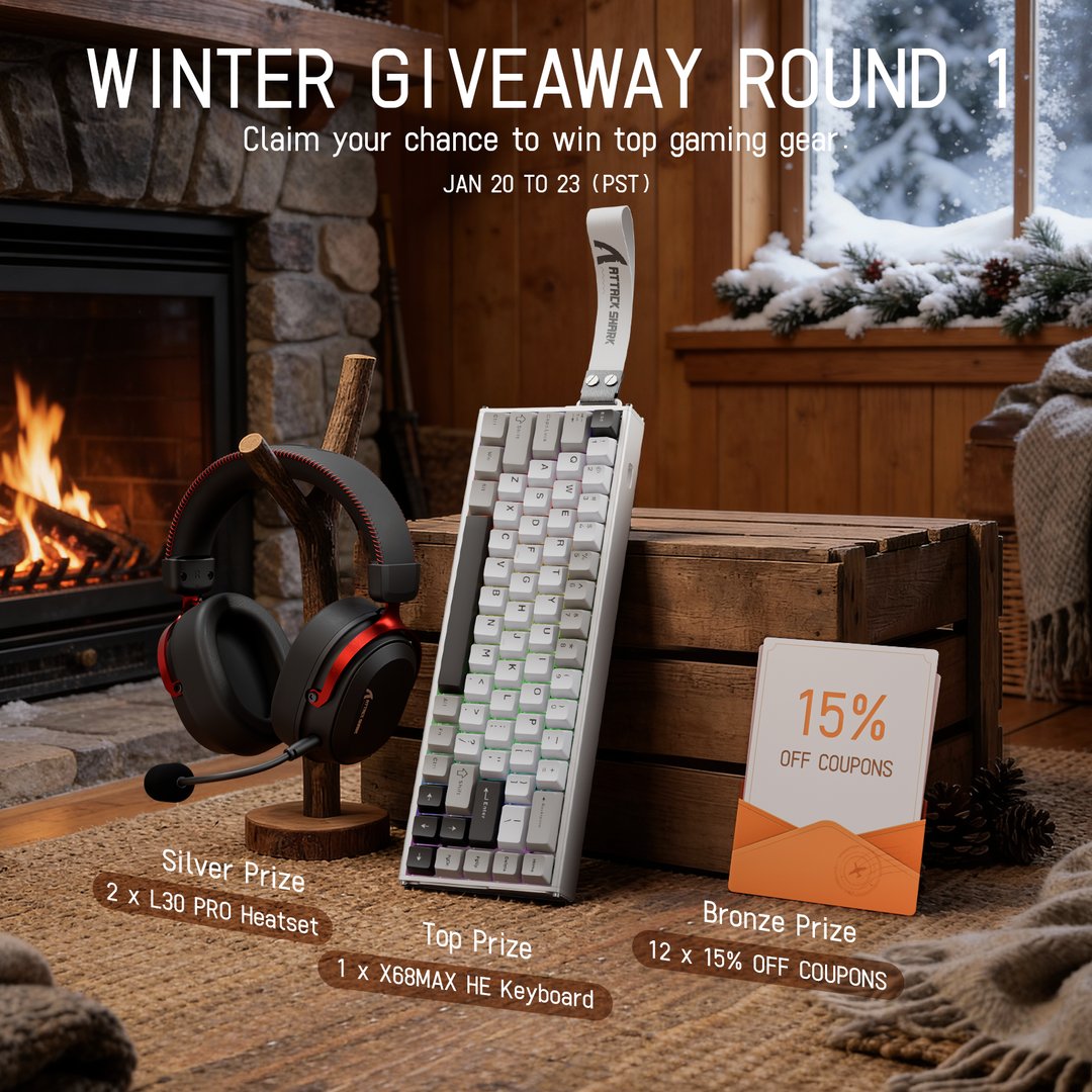 WIN an X68MAX HE Keyboard, L30 Pro Headset, or 15% Off Coupon