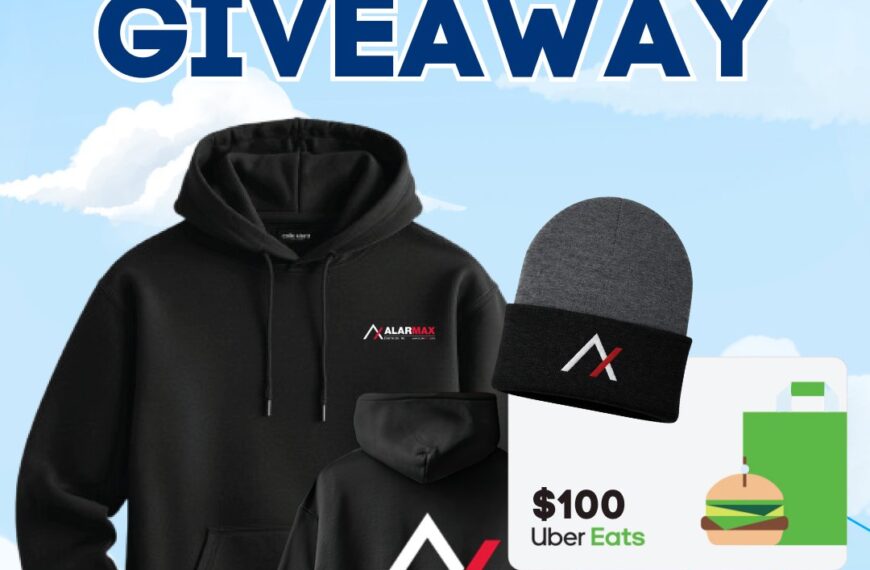 WIN an AlarMax Hoodie, AlarMax Beanie, and $100 Uber Eats Gift Card