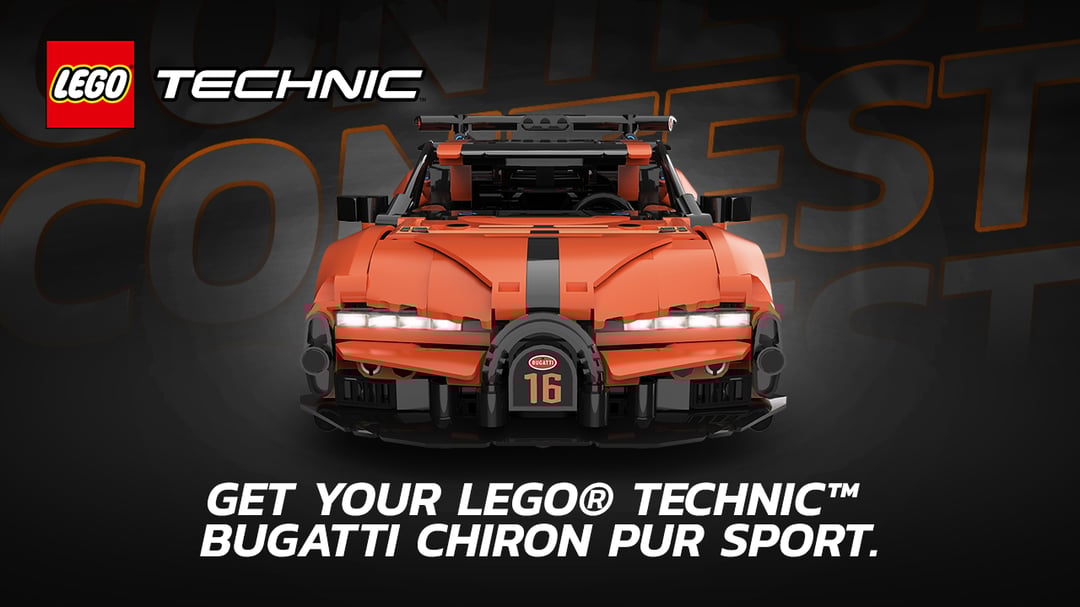 WIN a LEGO Technic Bugatti Chiron Pur Sport in Asphalt Legends