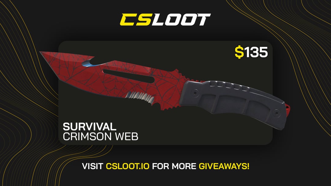 WIN a Survival Knife Crimson Web