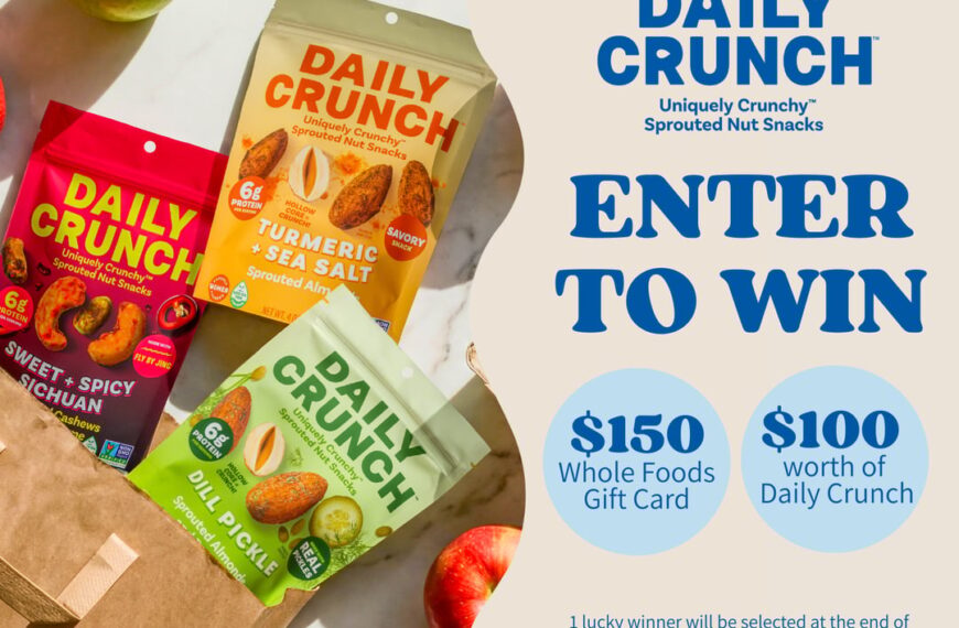 WIN a $150 Whole Foods Gift Card and $100 Worth of Daily Crunch