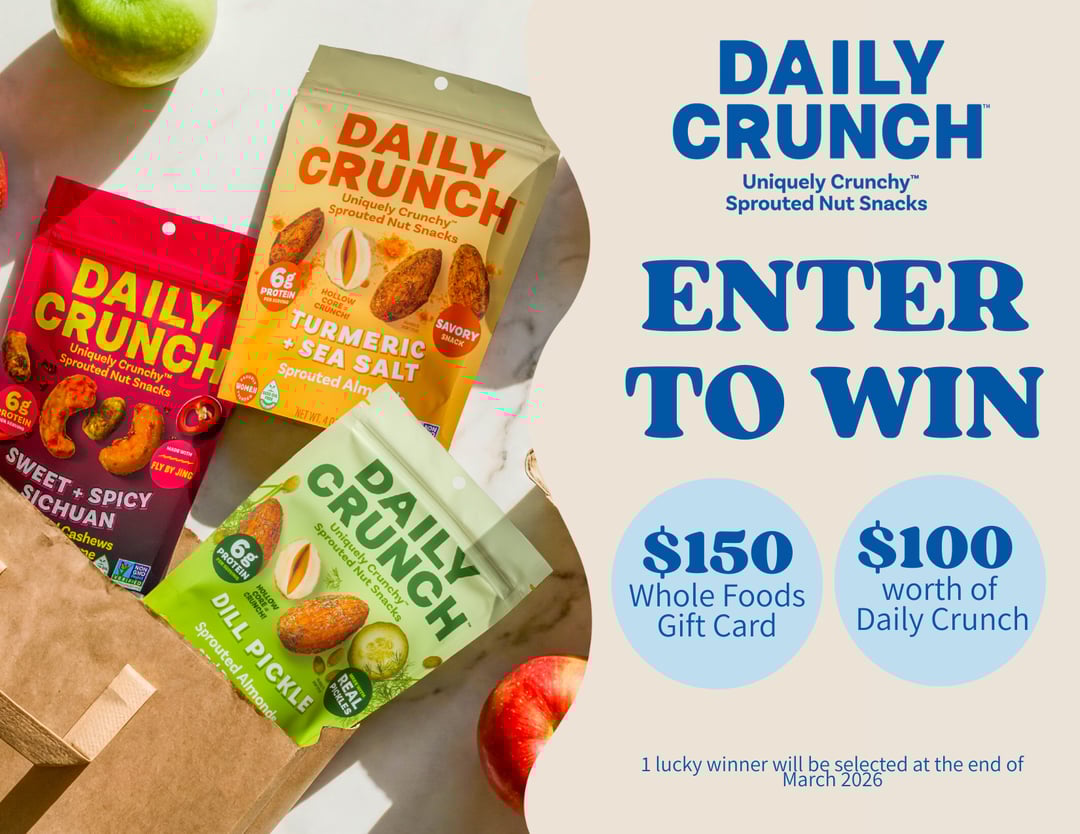 WIN a $150 Whole Foods Gift Card and $100 Worth of Daily Crunch