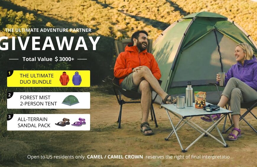 WIN an Ultimate Duo Bundle, Vivid Sunset Tent, or All-Terrain Sandal Pack
