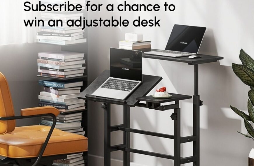 WIN a HOMCOM Mobile Adjustable Desk