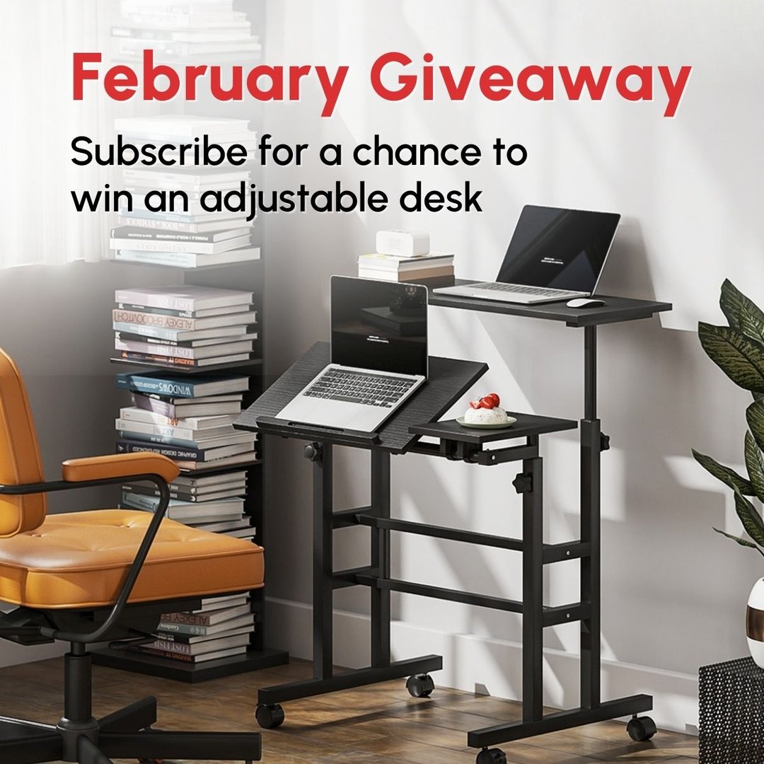 WIN a HOMCOM Mobile Adjustable Desk