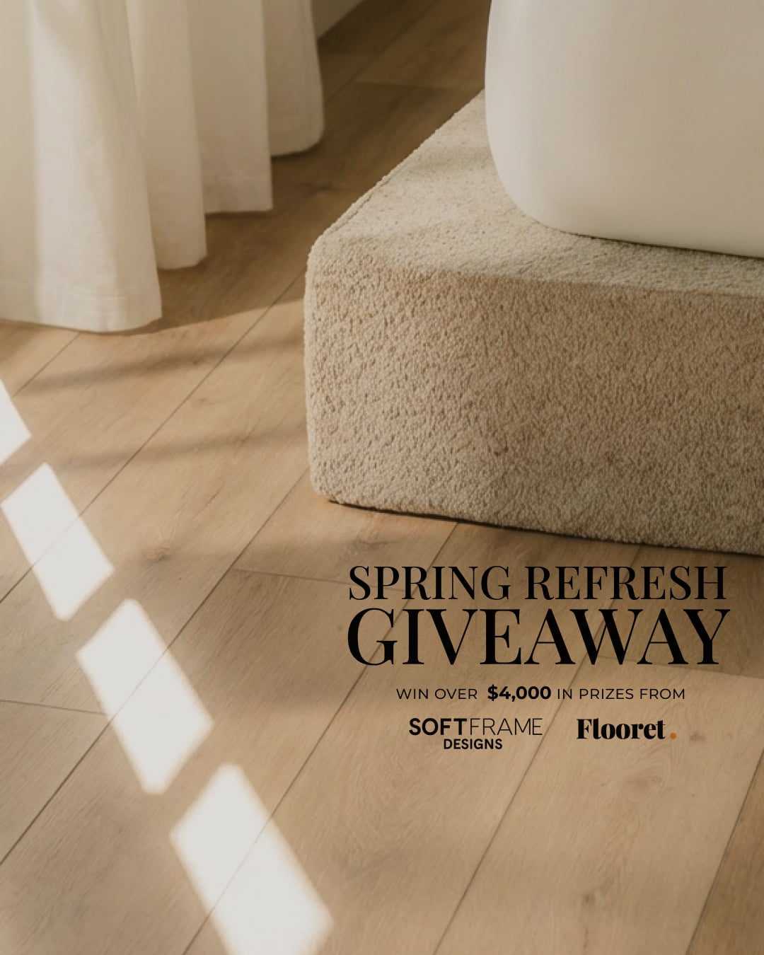 WIN 1,000 Sq. Ft. of Flooret Flooring and a SoftFrame Ultra Set