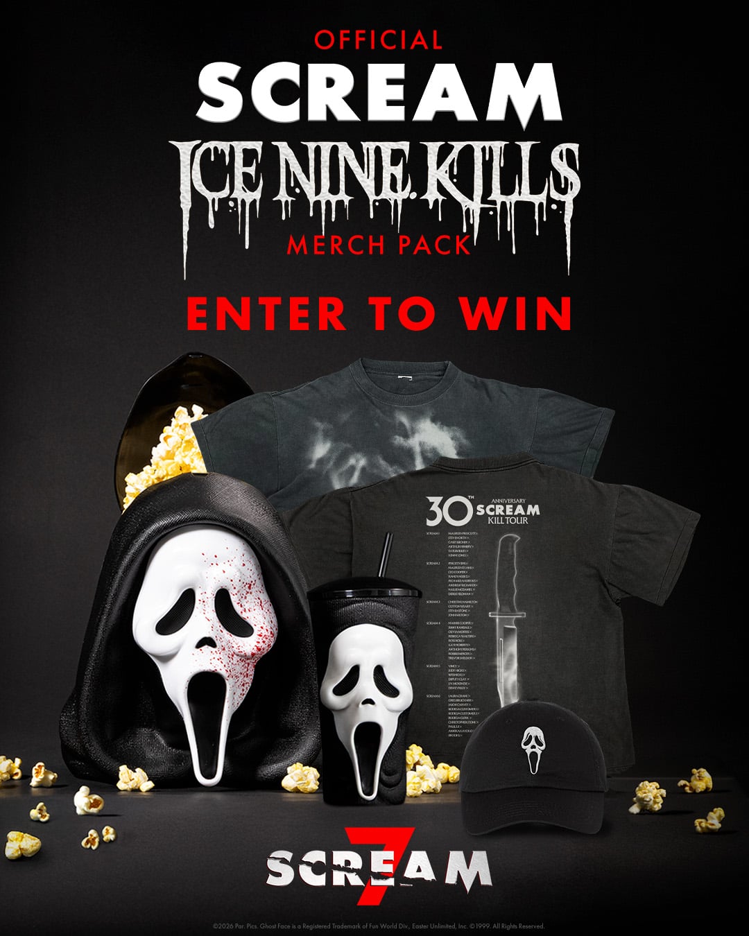 WIN an Official Scream 7 and Ice Nine Kills Merch Pack