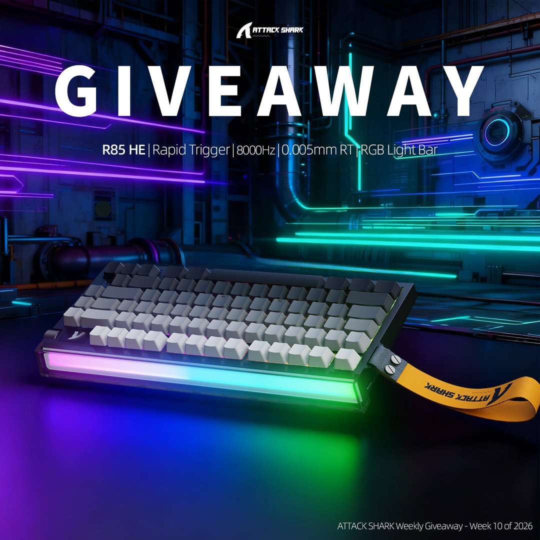 WIN an Attack Shark R85 HE Keyboard