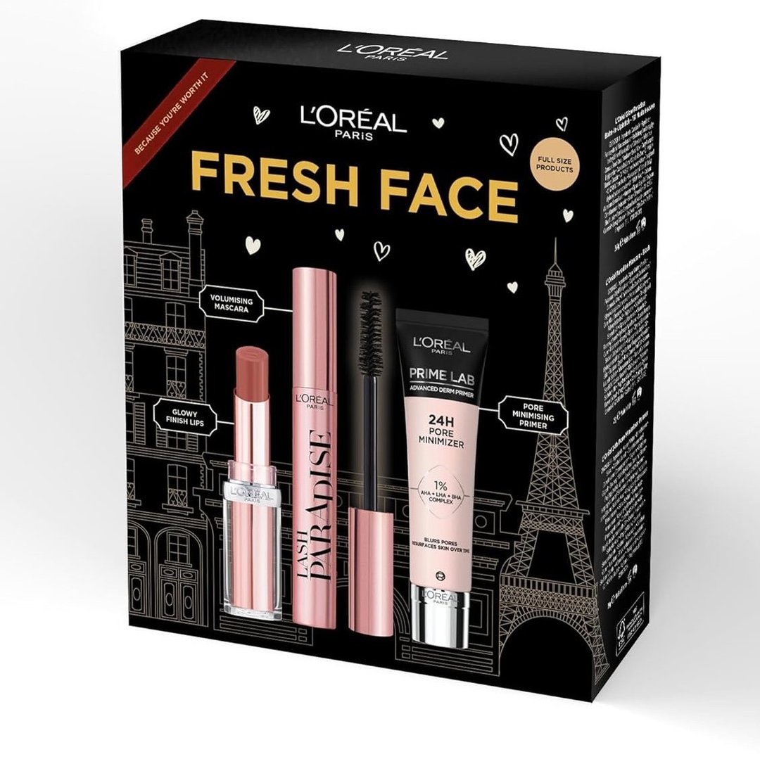 WIN a L’Oréal Paris Fresh Face Primer, Lipstick & Mascara Trio Gift Set
