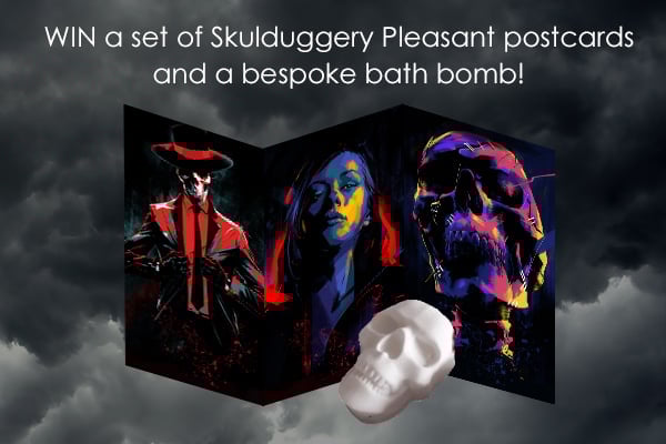 WIN Skulduggery Pleasant Postcards and a Bath Bomb
