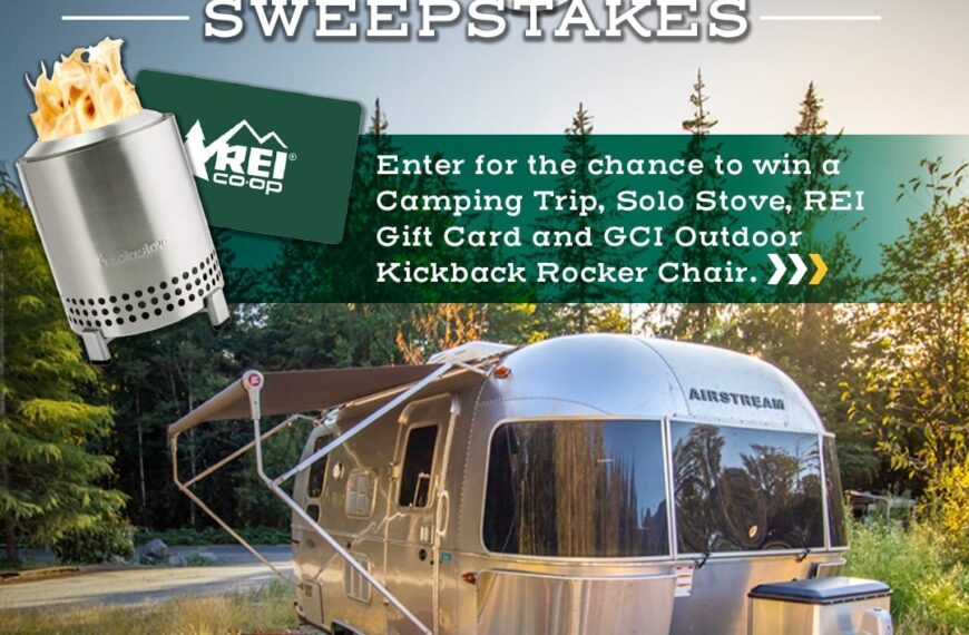 WIN a 6-Night Camping Stay, REI Gift Card, Solo Stove & Rocker Chair