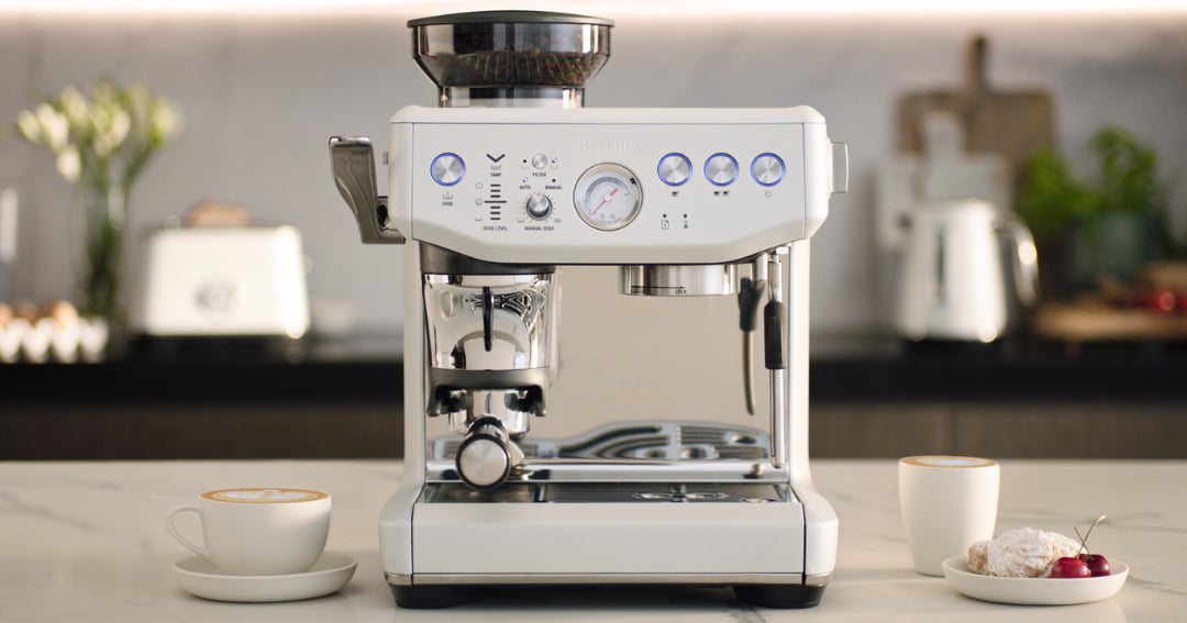 WIN a Breville Barista Express Impress in Sea Salt