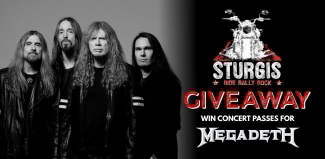WIN Two Megadeth Concert Passes