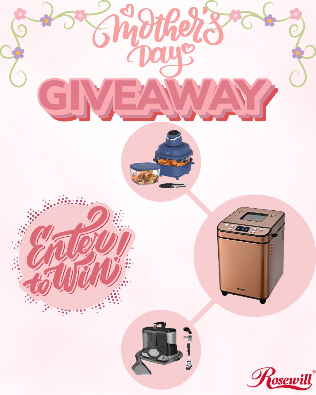 WIN a Rosewill Bread Maker, Air Fryer, and Spot Cleaner