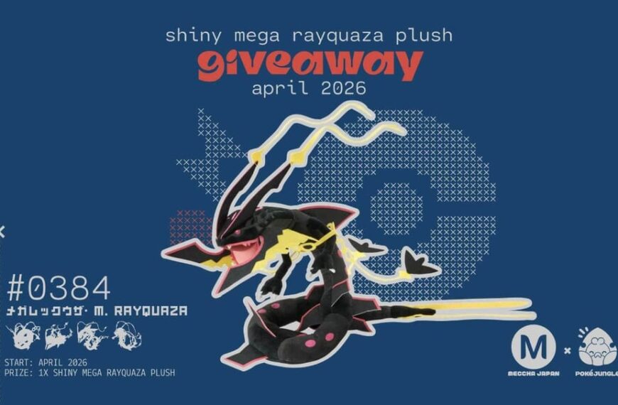 WIN a Shiny Mega Rayquaza Plushie